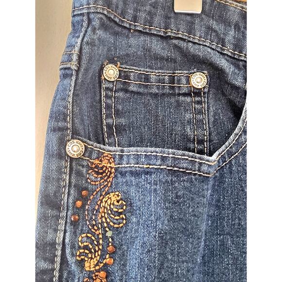 COS Women Jeans 12 Y2K Rhinestones Boot Cut Embroidered Embellished Flare Leg - Picture 16 of 16
